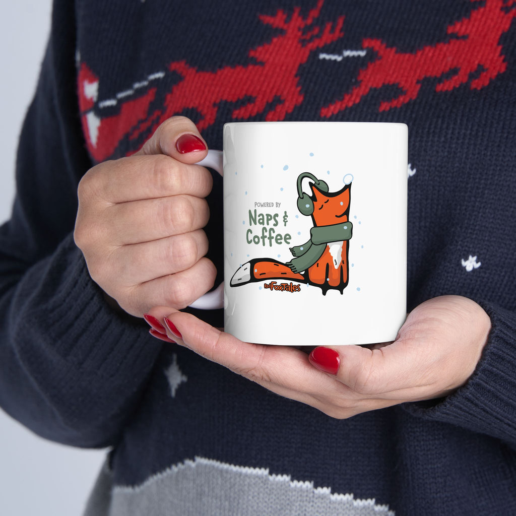 Powered by Naps & Coffee Fox Mug