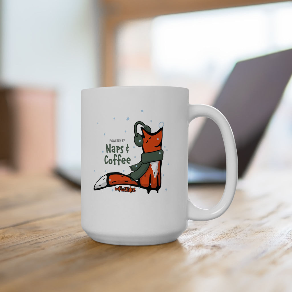 Powered by Naps & Coffee Fox Mug