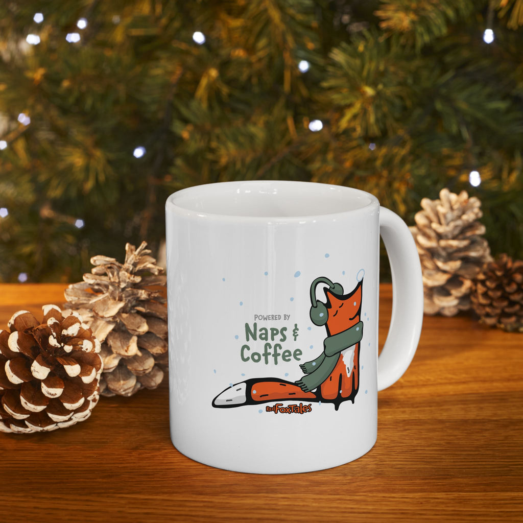 Powered by Naps & Coffee Fox Mug