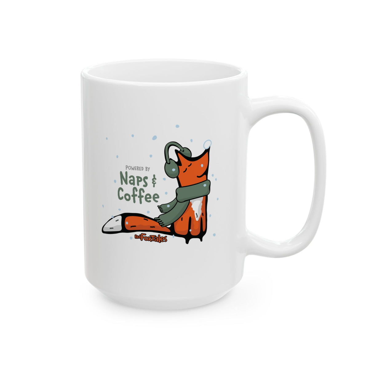 Powered by Naps & Coffee Fox Mug