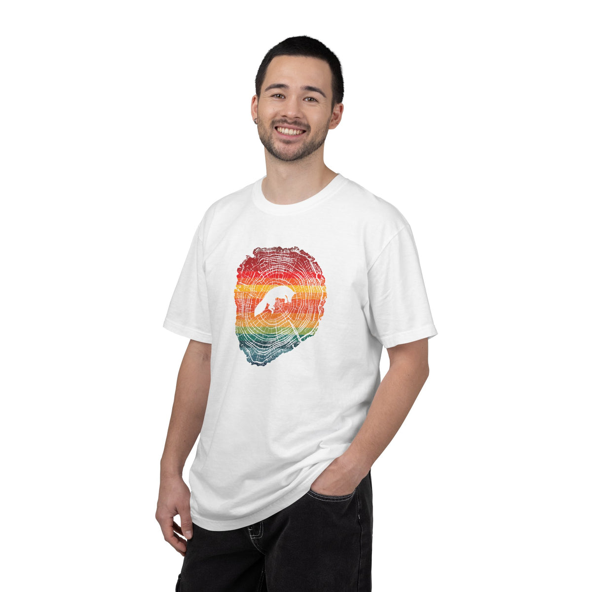 Playful Fox Tree Ring T-Shirt